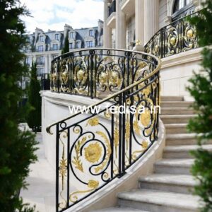 Decorative Brass Staircase Railing For Interior Design Duplex House Railing Design