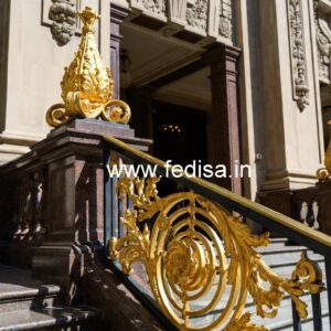 Brass Railing Design With Premium Decorative Finish Concrete Handrail Design