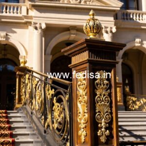 Brass Railing Design With Glass Combination Balcony Handrail Glass Design