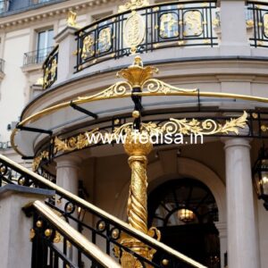 Luxury Brass Stair Railing For Royal Homes Staircase Modern Railing