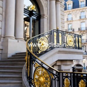 Stylish Brass Stair Railing For Modern Homes Home Roof Grill Design