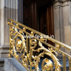 Antique Brass Railing For Classic Homes Lightweight Railing Design