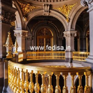 Modern Brass Handrail For Stylish Staircases Balcony Round Grill Design