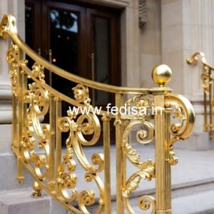 Brass Balcony Railing Design With Decorative Finish Front Railing Design Brick