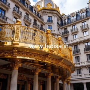 Luxury Brass Balcony Railing For Modern Architecture Simple Railing Design For Home