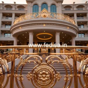 Stylish Brass Staircase Railing With Elegant Look Kanch Ki Railing Ki Design