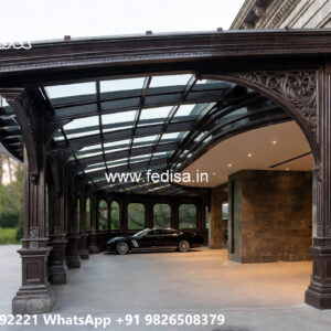 Top Car Parking Shed Design Trends for Luxury Villas No-0004