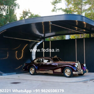 Car Parking Shed Design with Luxury Exterior Appeal No-0035