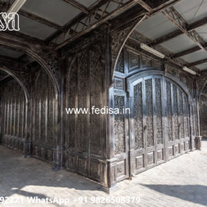 Elegant Car Parking Shed Design with Modern Lighting No-0086