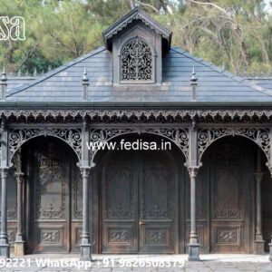 Modern Car Parking Shed Design with Decorative Elements No-0088