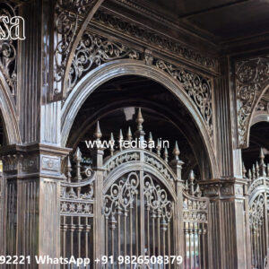 Modern Car Parking Shed Design with Elegant Metal Work No-0114