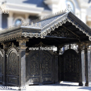 Car Parking Shed Design with Decorative Modern Architecture No-0152