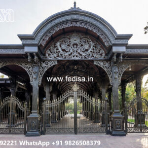 Modern Car Parking Shed Design for Elegant Villa Exterior No-0195