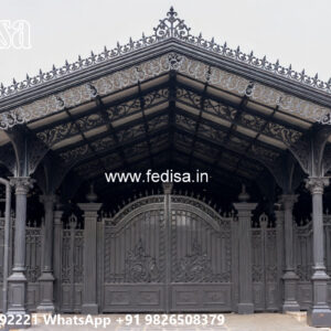 Modern Car Parking Shed Design with Decorative Structural Beauty No-0287