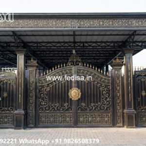 Luxury Car Parking Shed Design with Decorative Elements No-0349