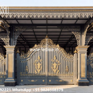 Modern Luxury Car Parking Shed Design with Elegant Roof No-0359