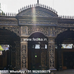 Luxury Car Parking Shed Design with Decorative Outdoor Elements No-0475