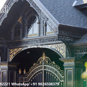 Durable Iron Car Parking Shed Design for Villas No-0504