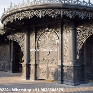 Modern Iron Car Parking Shed Design with Stylish Roof