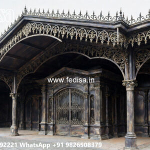 Iron Car Parking Shed Design with Elegant Lighting