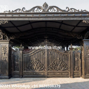 Modern Iron Car Parking Shed Design with Elegant Roofing