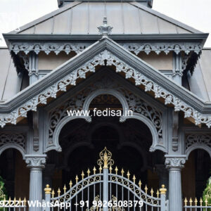 Elegant Iron Car Parking Shed Design with Beautiful Roof