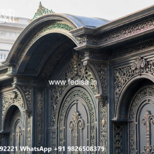 Stylish Iron Car Parking Shed Design for Contemporary Houses No-0555