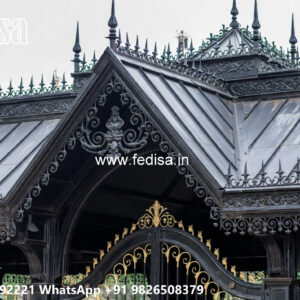 Iron Car Parking Shed Design with Luxury Exterior Appeal No-0556