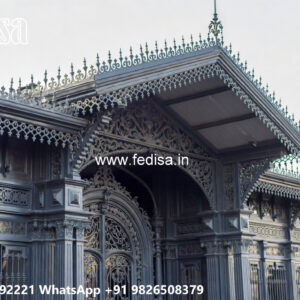 Decorative Iron Car Parking Shed Design with Elegant Finish No-0559
