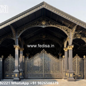 Iron Car Parking Shed Design with Attractive Ceiling Concepts No-0573
