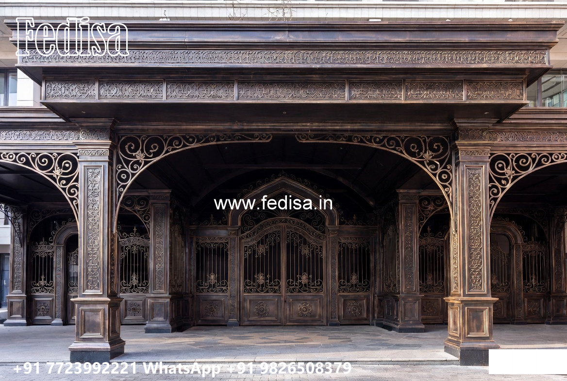 Iron Car Parking Shed Design with Beautiful Architectural Style No-0575