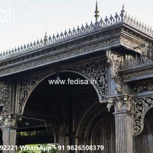 Royal Classic Car Parking Shed Design with Stylish Roof Patterns No-0696
