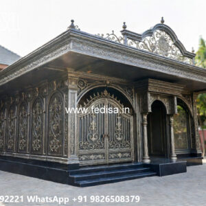 Car Parking Shed Design with Stylish Steel Columns No-0853