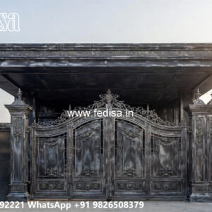 Modern Car Parking Shed Design with Decorative Elements No-0868