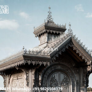 Car Parking Shed Design with Decorative Luxury Elements No-0964