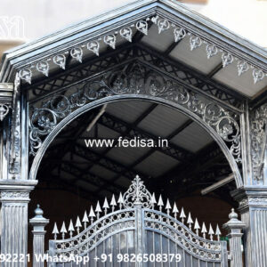 Luxury Car Parking Shed Design with Decorative Framework No-1147