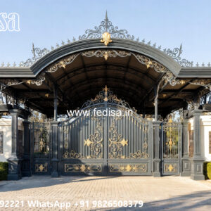 Luxury Car Parking Shed Design with Elegant Architectural Details No-1259