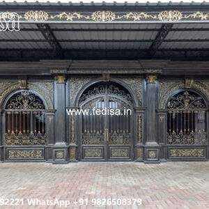 Durable Iron Car Parking Shed Design for Villas No-1284