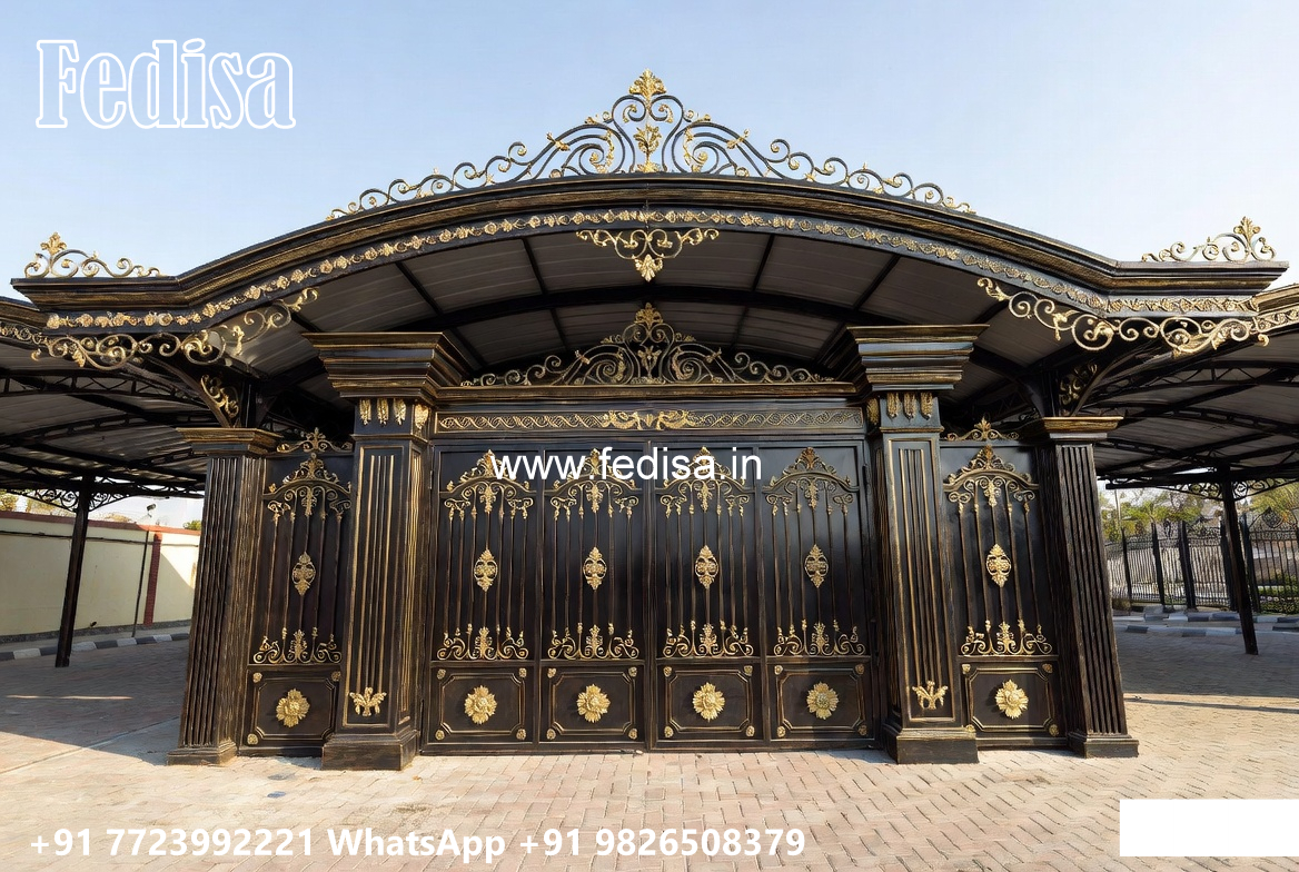 Iron Car Parking Shed Design with Spacious Covered Parking No-1338