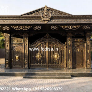 Attractive Iron Car Parking Shed Design with Steel Columns No-1341