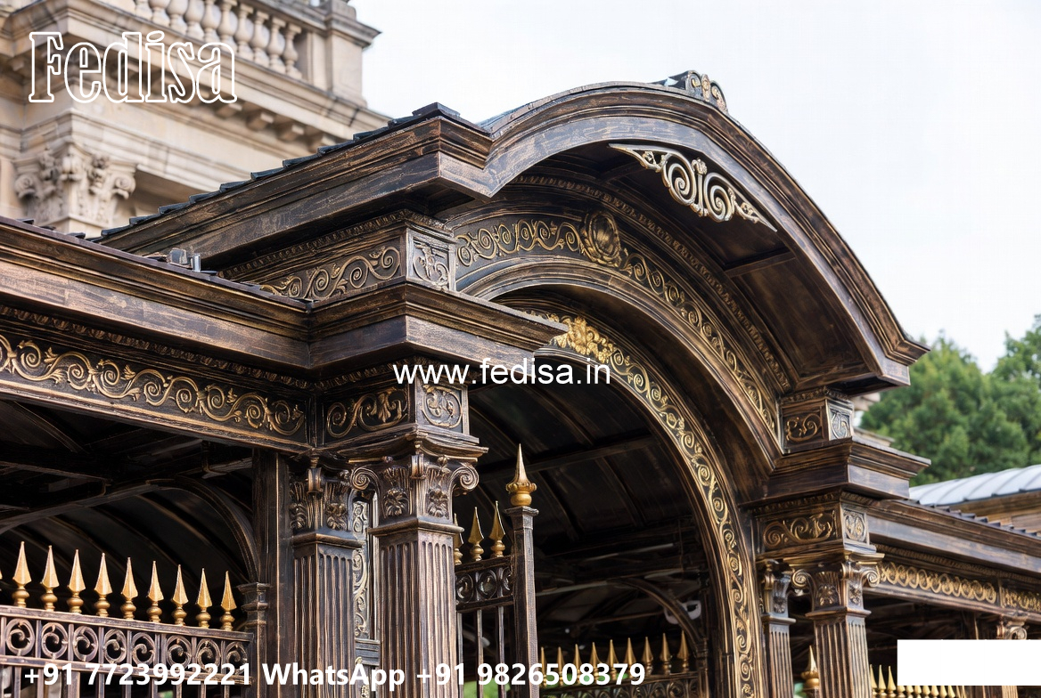 Iron Car Parking Shed Design with Elegant Structural Layout No-1349