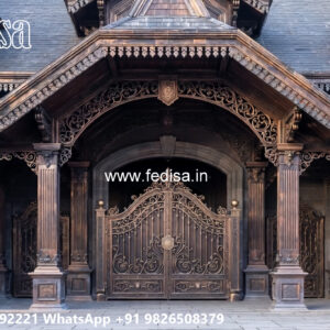 Classic Car Parking Shed Design with Elegant Support Columns No-1415