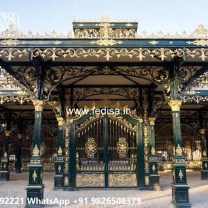 Classic Car Parking Shed Design with Elegant Front Architecture No-1513