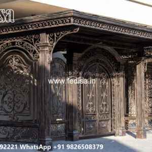 Premium Classic Car Parking Shed Design with Decorative Framework No-1515