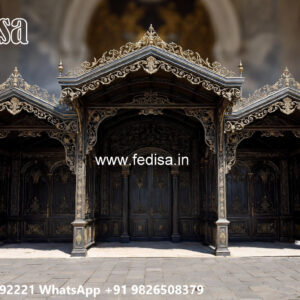 Classic Car Parking Shed Design with Decorative Roof Patterns No-1537
