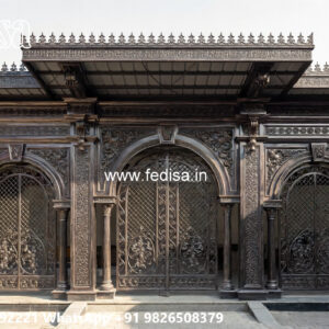 Classic Car Parking Shed Design with Decorative Structural Layout No-1558