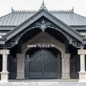Modern Car Parking Shed Design with Decorative Roof No-1671