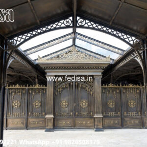 Modern Car Parking Shed Design with Elegant Support Columns No-1688