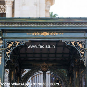 Premium Car Parking Shed Design with Decorative Roofing No-1697