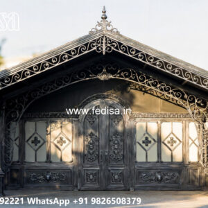 Modern Car Parking Shed Design with Elegant Decorative Features No-1724
